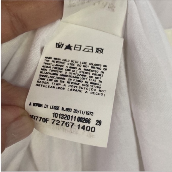 Ermanno Scervino Top Shirt Women’s Maxi T-shirt New White Print size Medium - Picture 7 of 11